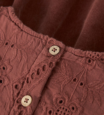 Lil Atelier Kjole - Corduroy - NmfOnellas - Mahogany