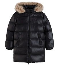 Tommy Hilfiger Dynejakke - Long - Black