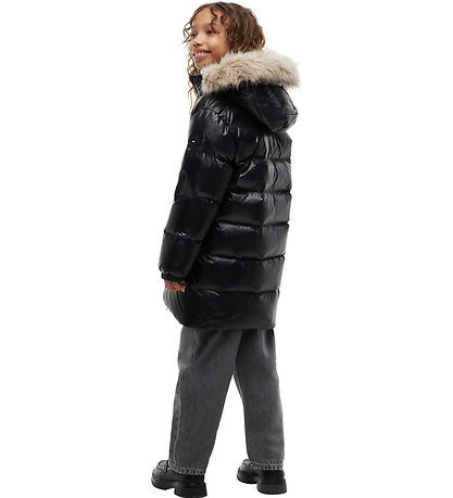 Tommy Hilfiger Dynejakke - Long - Black