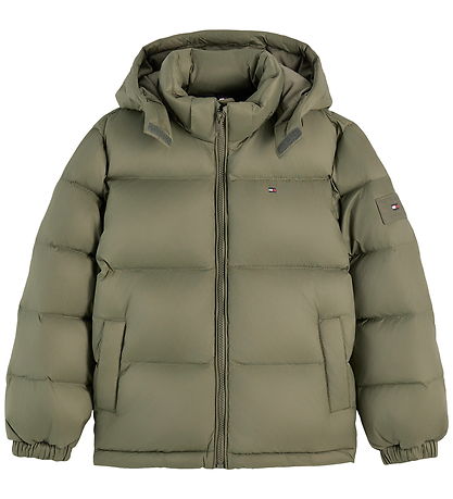 Tommy Hilfiger Dynejakke - Ghost Fern Green