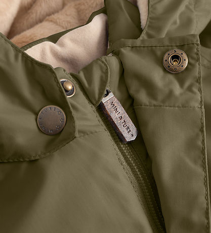 Mini A Ture Vinterjakke - MatWally Fleece - Kalamata Green