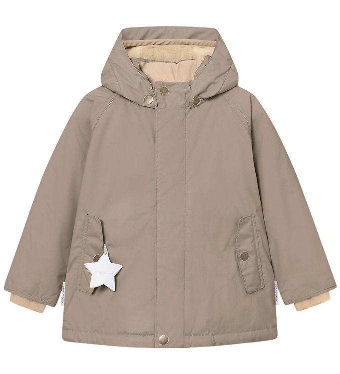 Mini A Ture Vinterjakke - MatWally Fleece - Grey Brown