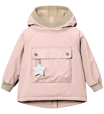 Mini A Ture Vinterjakke - MatBaby Wen Fleece Anorak - Adobe rose