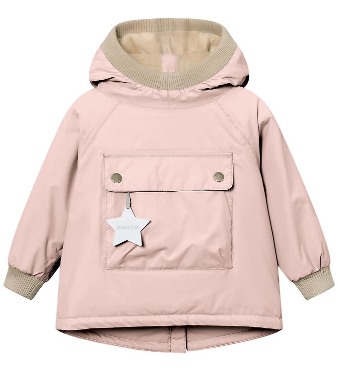 Mini A Ture Vinterjakke - MatBaby Wen Fleece Anorak - Adobe rose