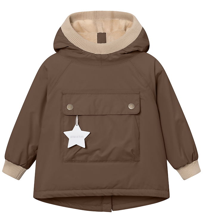 Mini A Ture Vinterjakke - MatBaby Wen Fleece Anorak - Chestnut b