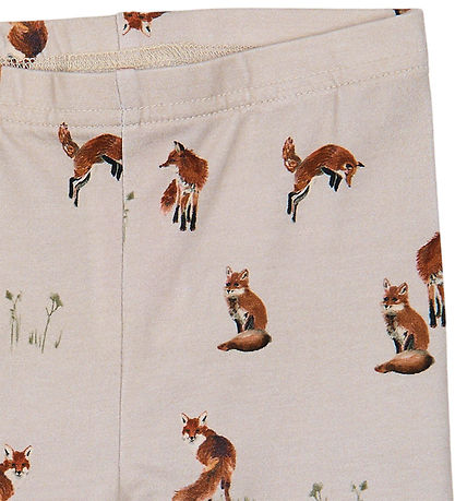 Petit Piao Leggings  - PPStar - Gray Morn Fox AOP