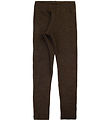 Joha Leggings - Uld - Mrk. Brun
