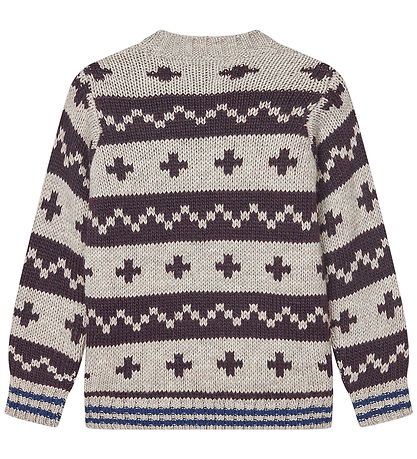 Mads Nørgaard Bluse Strik - Keldino - Nature Melange/Brown