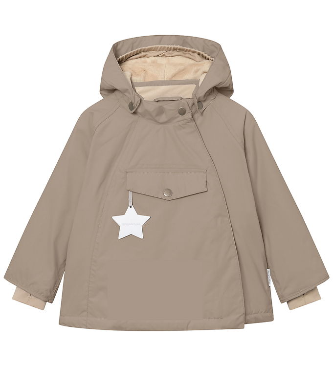 Mini A Ture Vinterjakke - MatWang Fleece - Grey Brown