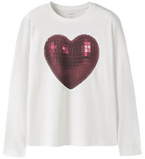 Name It Bluse - NkfVotea - Cloud Dancer/Disco Heart