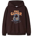 Name It Hættetrøje - NkmVugo - Chocolate Plum/Pro Gamer