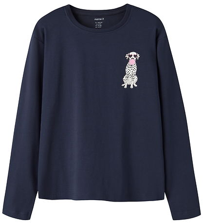 Name It Bluse - NkfVeen - Navy Blazer/Bubble Dog