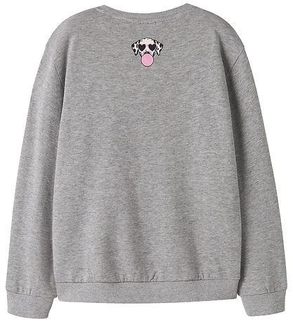 Name It Sweatshirt - NkfVasacha - Grey Melange/Bubble Dog