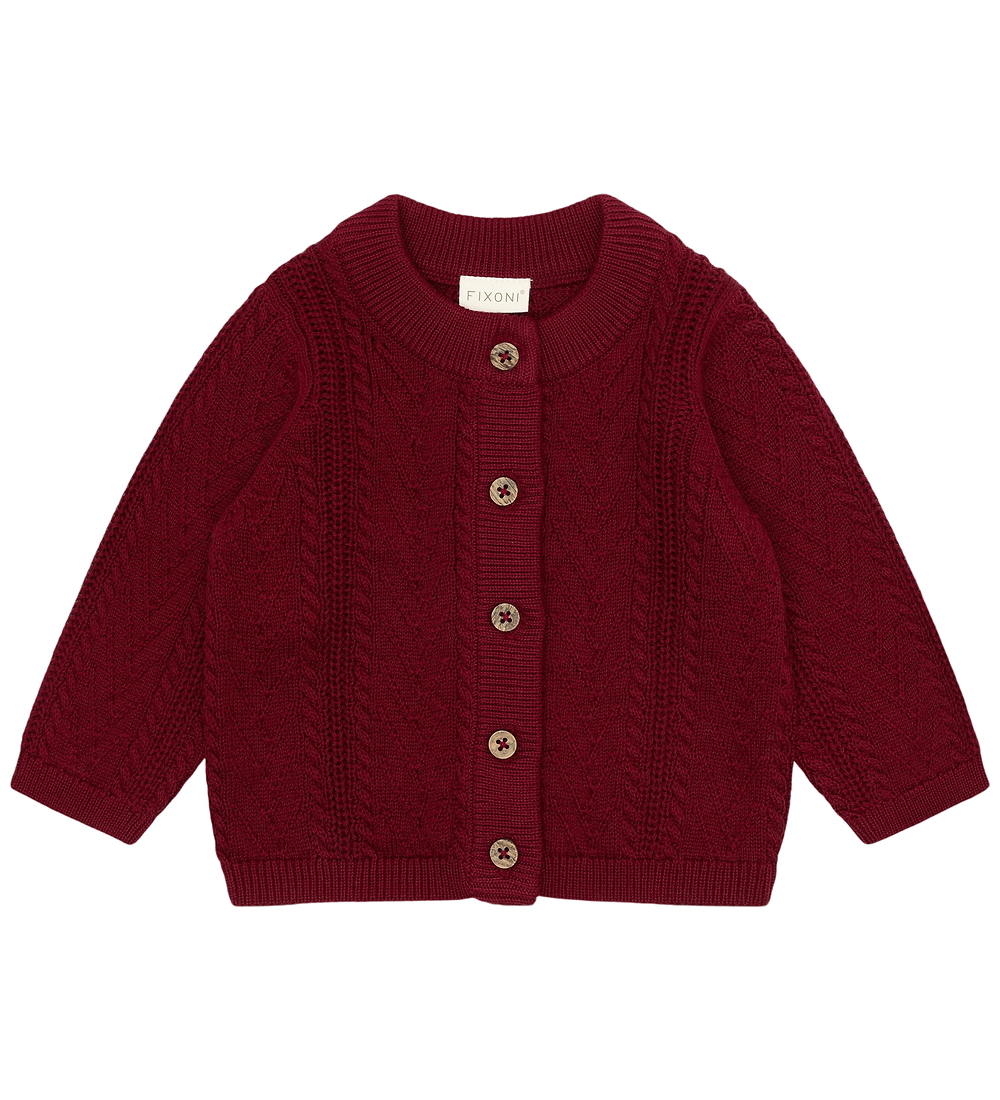 Fixoni Cardigan - Strick - Tibetisches Rot - Fixoni - 74 - Cardigans