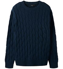 LMTD Bluse - Strik - NlmNaible - Navy Blazer