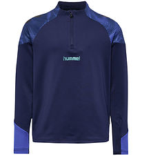 Hummel Bluse - hmlBlaze26 Pro Training Half Zip - Marine