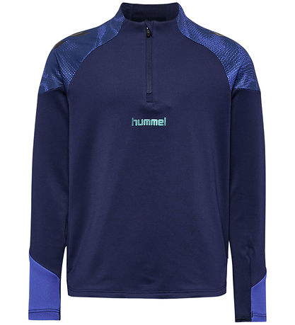 Hummel Bluse - hmlBlaze26 Pro Training Half Zip - Marine