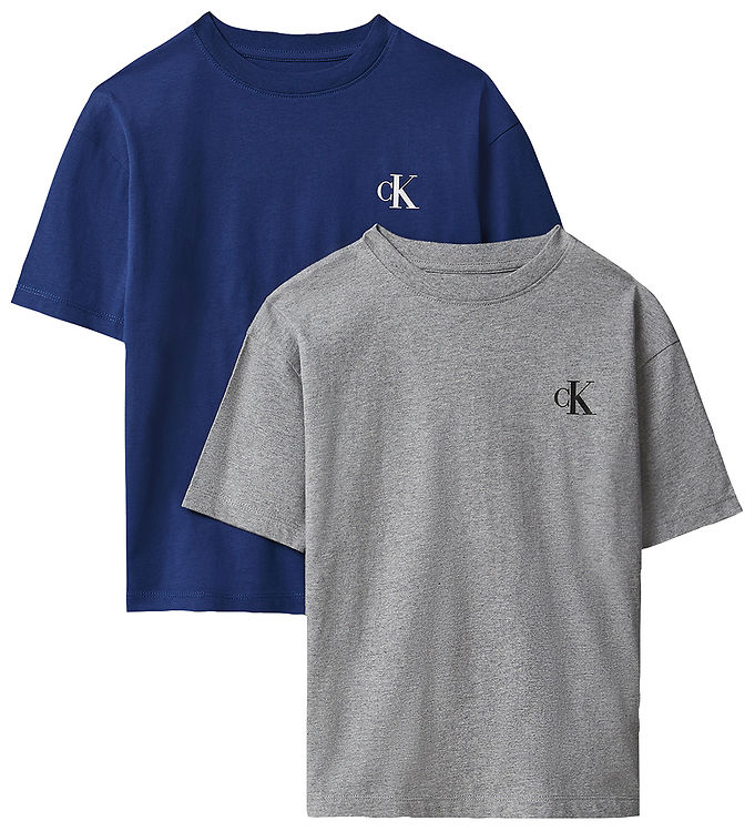 Calvin Klein T-Shirt - Monogram - 2-pak - Gryhtr/Estateblue