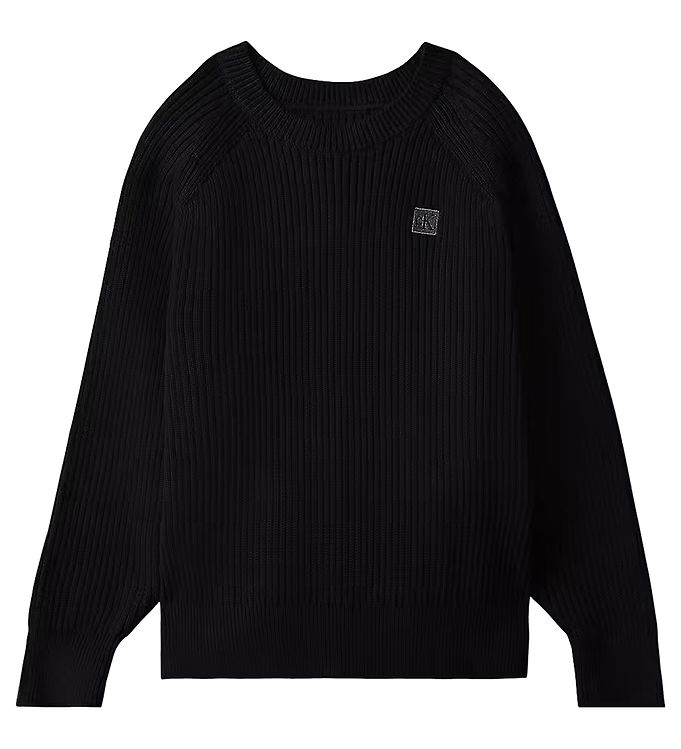 Calvin Klein Bluse - Strik - Rib - Sort