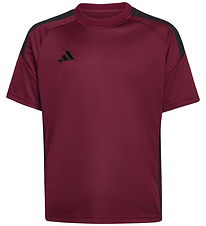 adidas Performance T-shirt - Tiro - Maroon/Black/Black