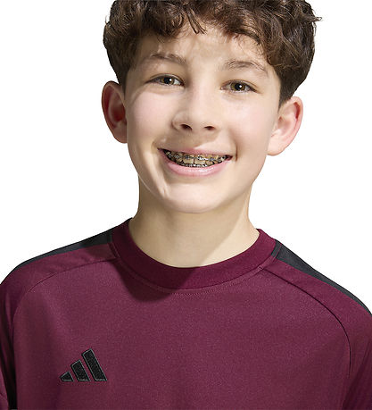 adidas Performance T-shirt - Tiro - Maroon/Black/Black