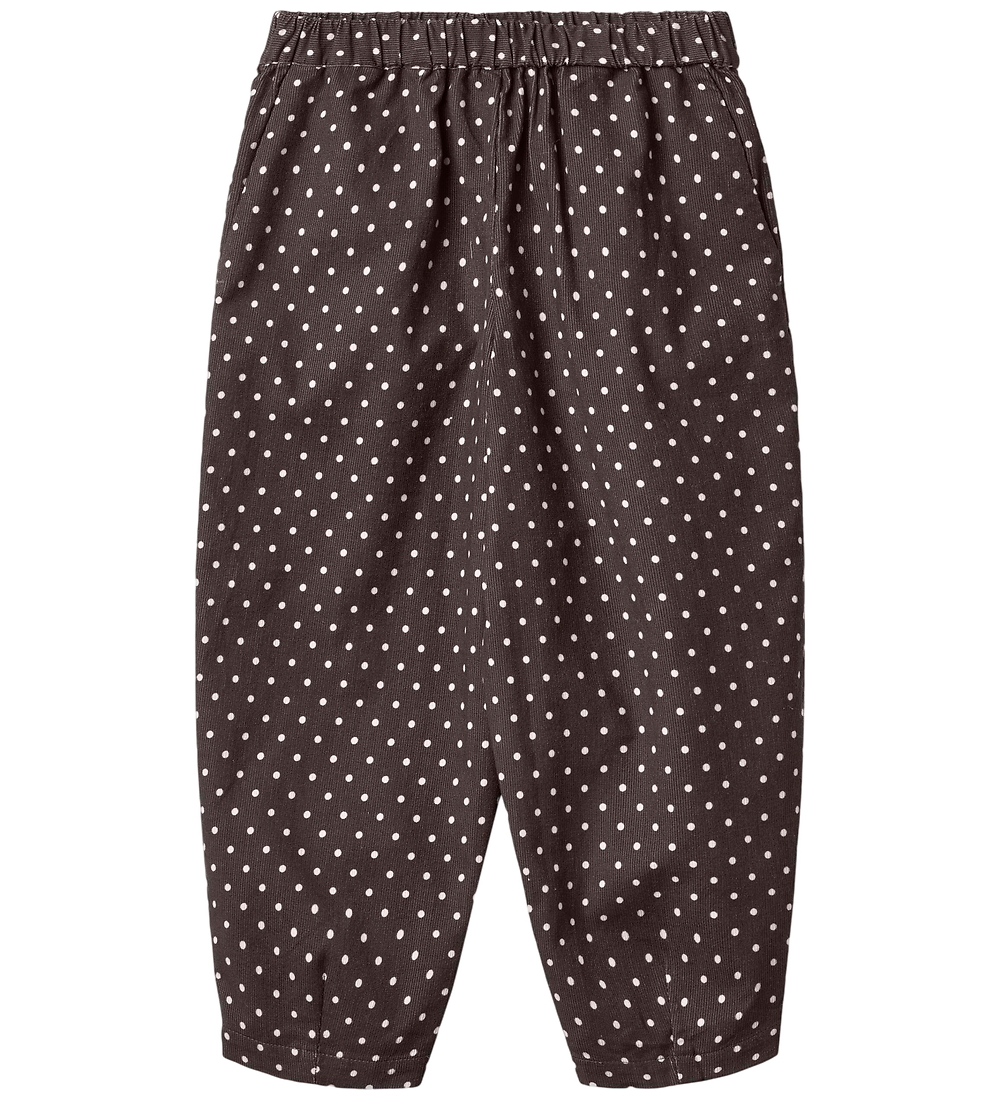 Fliink Corduroy Broek - Dolly Dot - Koffieboon Dot - Fliink - 98 - Corduroy broeken