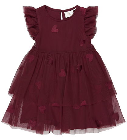 The New Siblings Kjole - TnstVonda - Tyl - Burgundy EMB TN