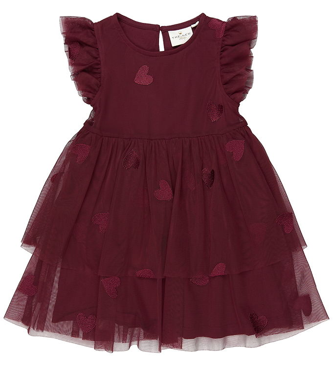 The New Siblings Kjole - TnstVonda - Tyl - Burgundy EMB TN