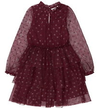 The New Kjole - TnPascha - Tyl - Burgundy AOP TN