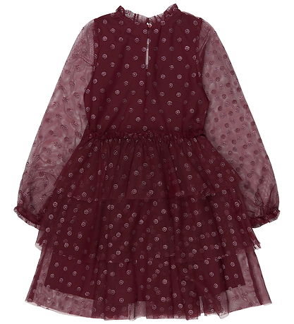 The New Kjole - TnPascha - Tyl - Burgundy AOP TN