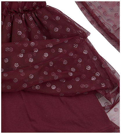 The New Kjole - TnPascha - Tyl - Burgundy AOP TN