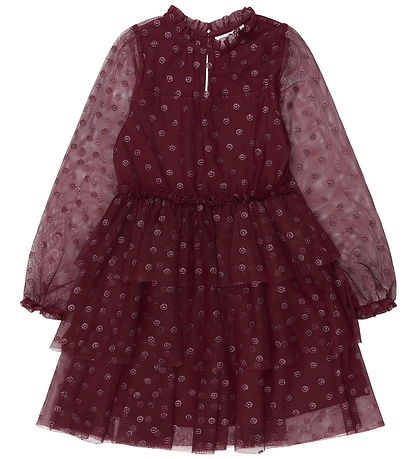 The New Kjole - TnPascha - Tyl - Burgundy AOP TN