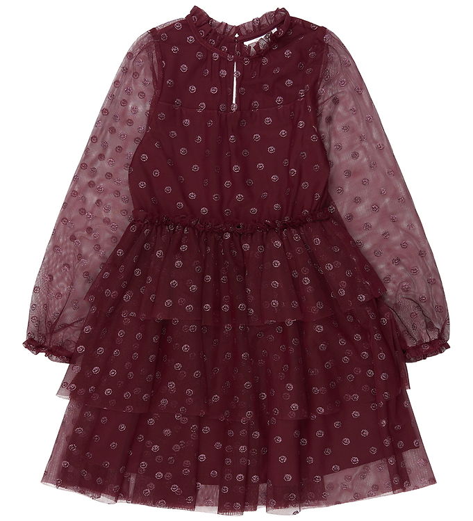 The New Kjole - TnPascha - Tyl - Burgundy AOP TN