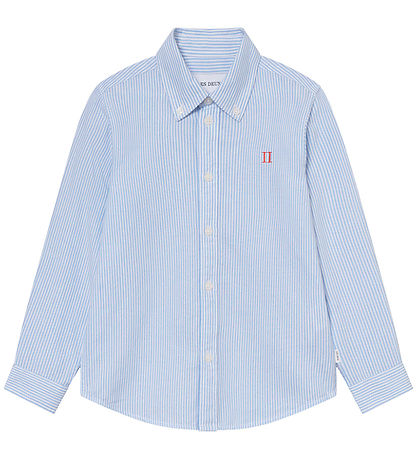 Les Deux Skjorte - Konrad Contrast Oxford - Light Blue/White