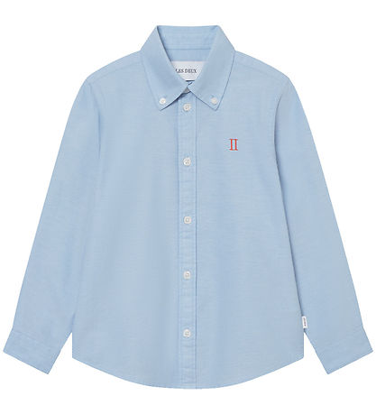 les Deux Skjorte - Konrad Contrast Oxford - Light Blue