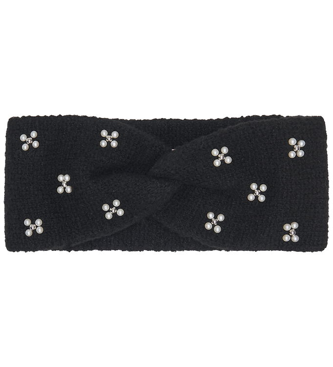 Kids Only Pandebånd - Strik - KogChyna - Black/Pearl/Flower