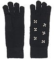 Kids Only Hansker - Strik - KogChyna - Black/Pearl/Flowers