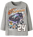 Name It Bluse - Hotwheels - NmmSteven - Grey Melange