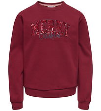 Kids Only Sweatshirt - Xmas - KogWinkle - Cabernet/Merry Christm