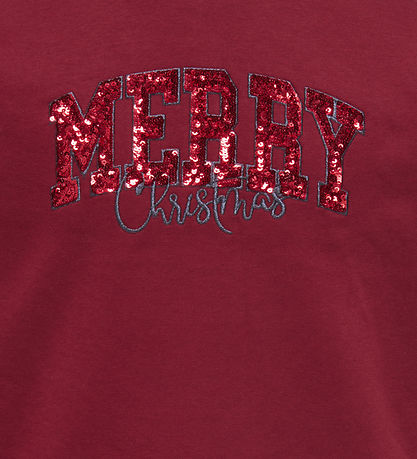 Kids Only Sweatshirt - Xmas - KogWinkle - Cabernet/Merry Christm