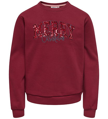 Kids Only Sweatshirt - Xmas - KogWinkle - Cabernet/Merry Christm