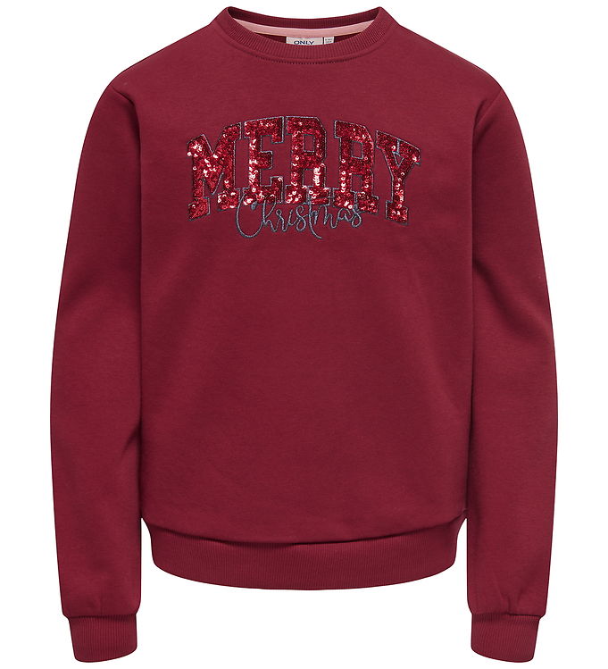 Kids Only Sweatshirt - Xmas - KogWinkle - Cabernet/Merry Christm