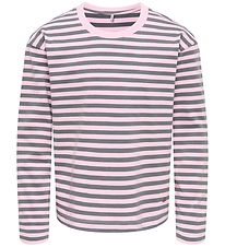 Kids Only Bluse - KogNicca - Parfait Pink/Plum Kitten
