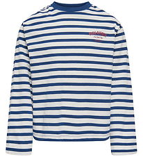 Kids Only Bluse - KogIda - Cloud Dancer/Navy Peony (Ida) Print P
