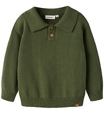 Lil Atelier Polobluse - Strik - NmmOlo - Cypress