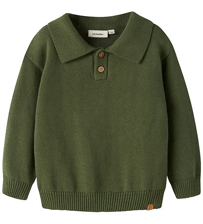 Lil Atelier Polobluse - Strik - NmmOlo - Cypress