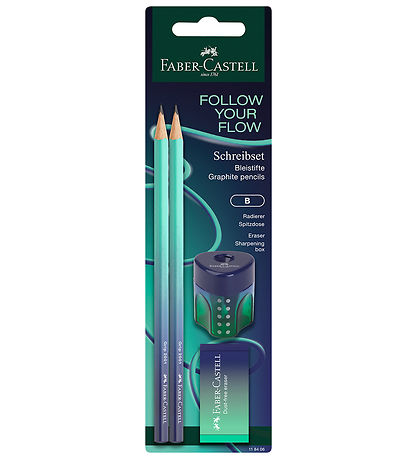 Faber-Castell Skrivesæt - Flow - Buzzing Blue