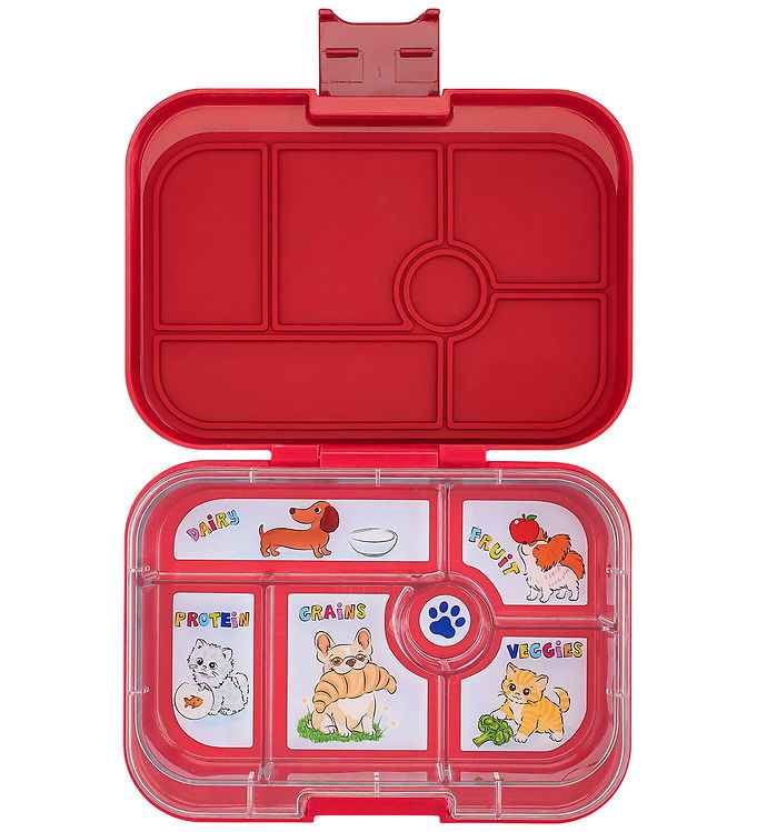 Yumbox Madkasse m. 6 Rum - Bento Original - 662 ml - Wow Red Cat