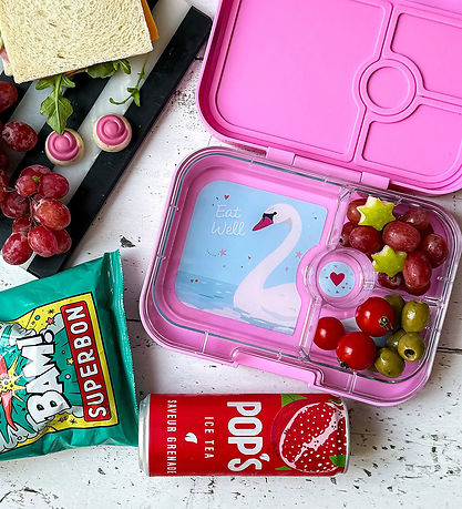 Yumbox Madkasse m. 4 Rum - Bento Panino - Power Pink Swan