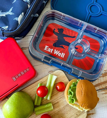 Yumbox Madkasse m. 4 Rum - Bento Panino - Ninja Blue Kung Fu